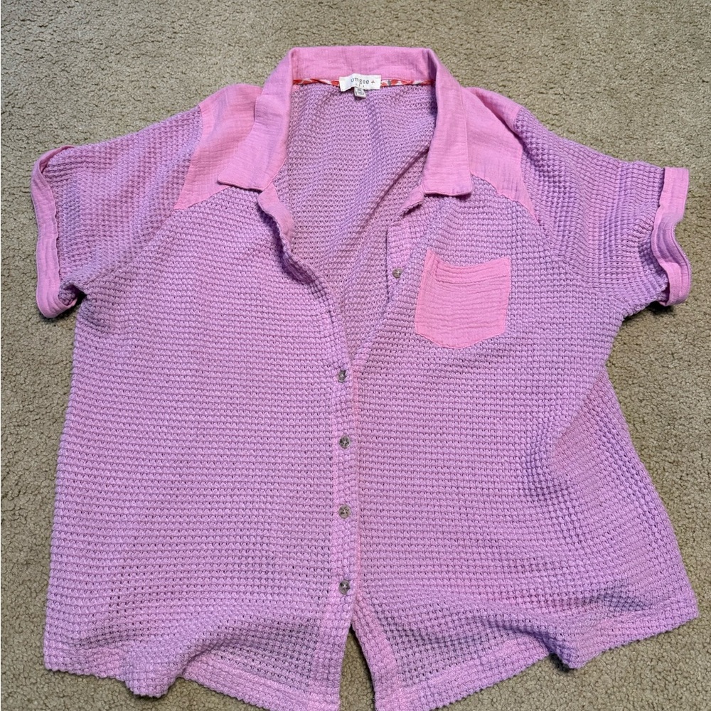 Umgee Pink Knit Top